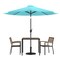 Flash Furniture Patio Set-35" Table-2 Chairs-Teal Umbrella-Base XU-DG-810060062-UB19BTL-GG - alternate 3